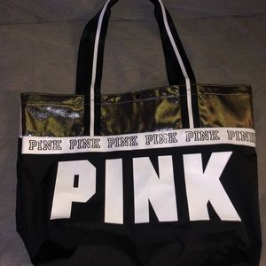 pink tote bag